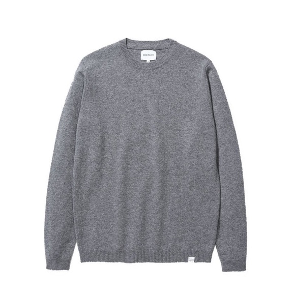 Norse Projects Sigfred Lambswool Crew Sweater Grey Medium - Picture 2 of 12